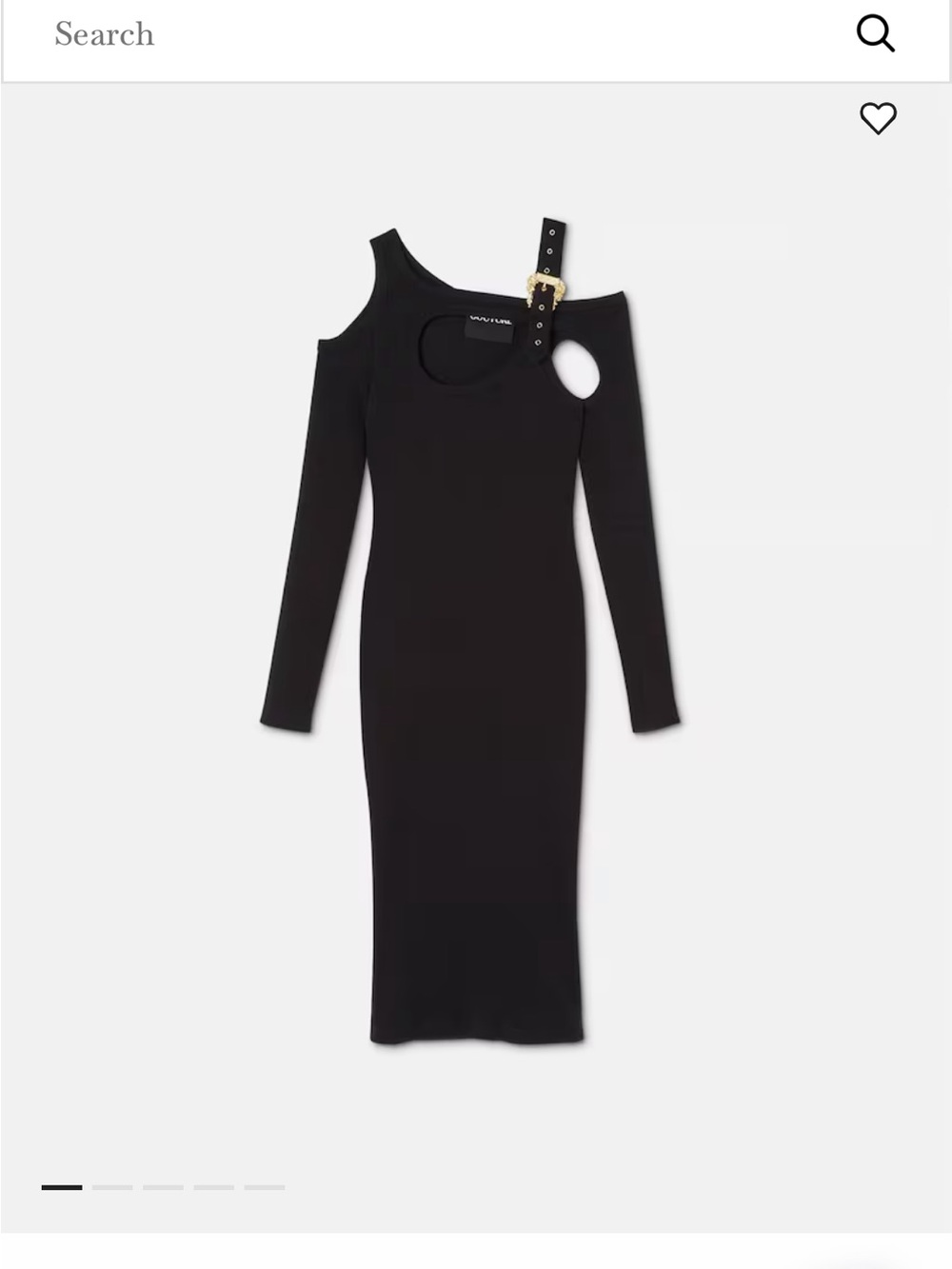 Baroque Buckle Cutout Midi Dress